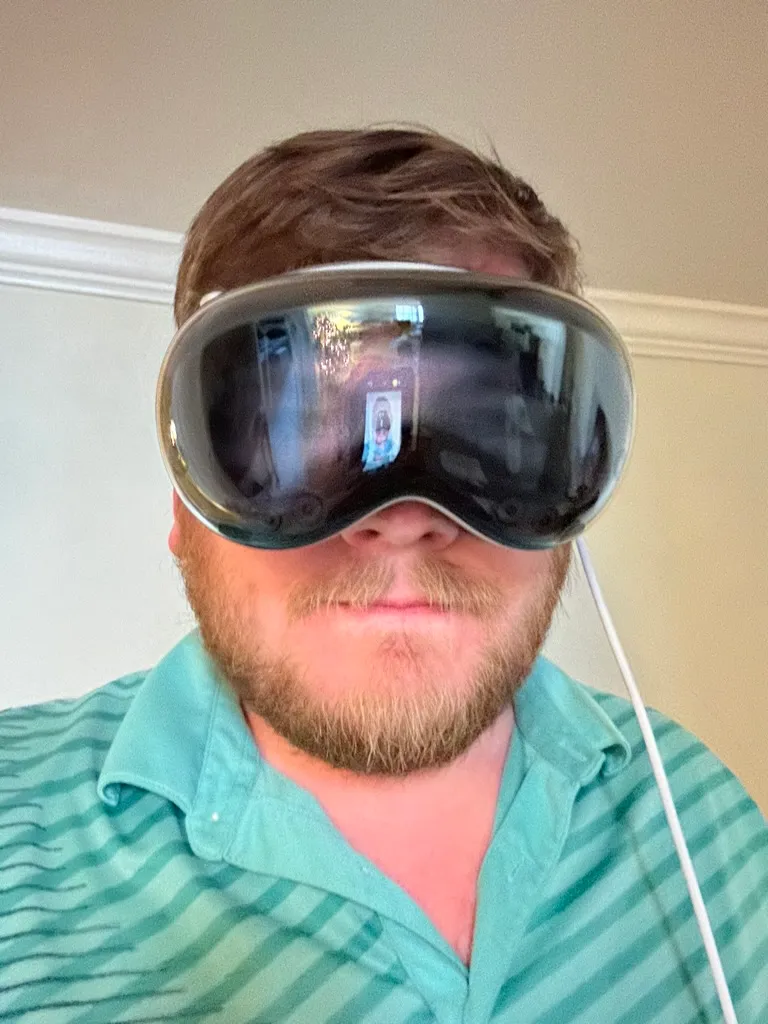 Drew wearing the Apple Vision Pro