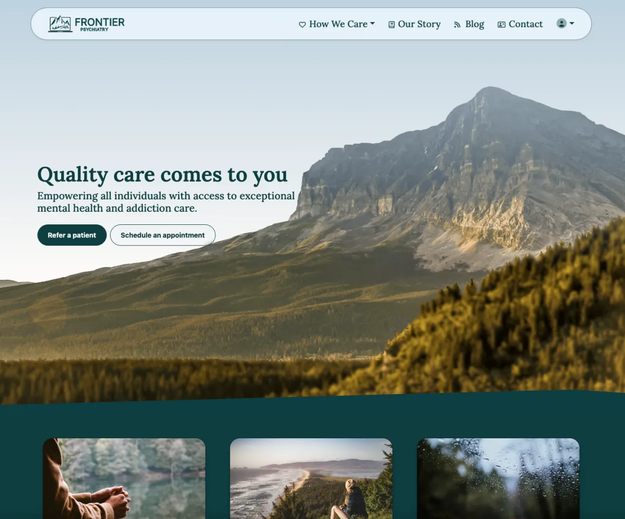 Frontier Psychiatry's Website