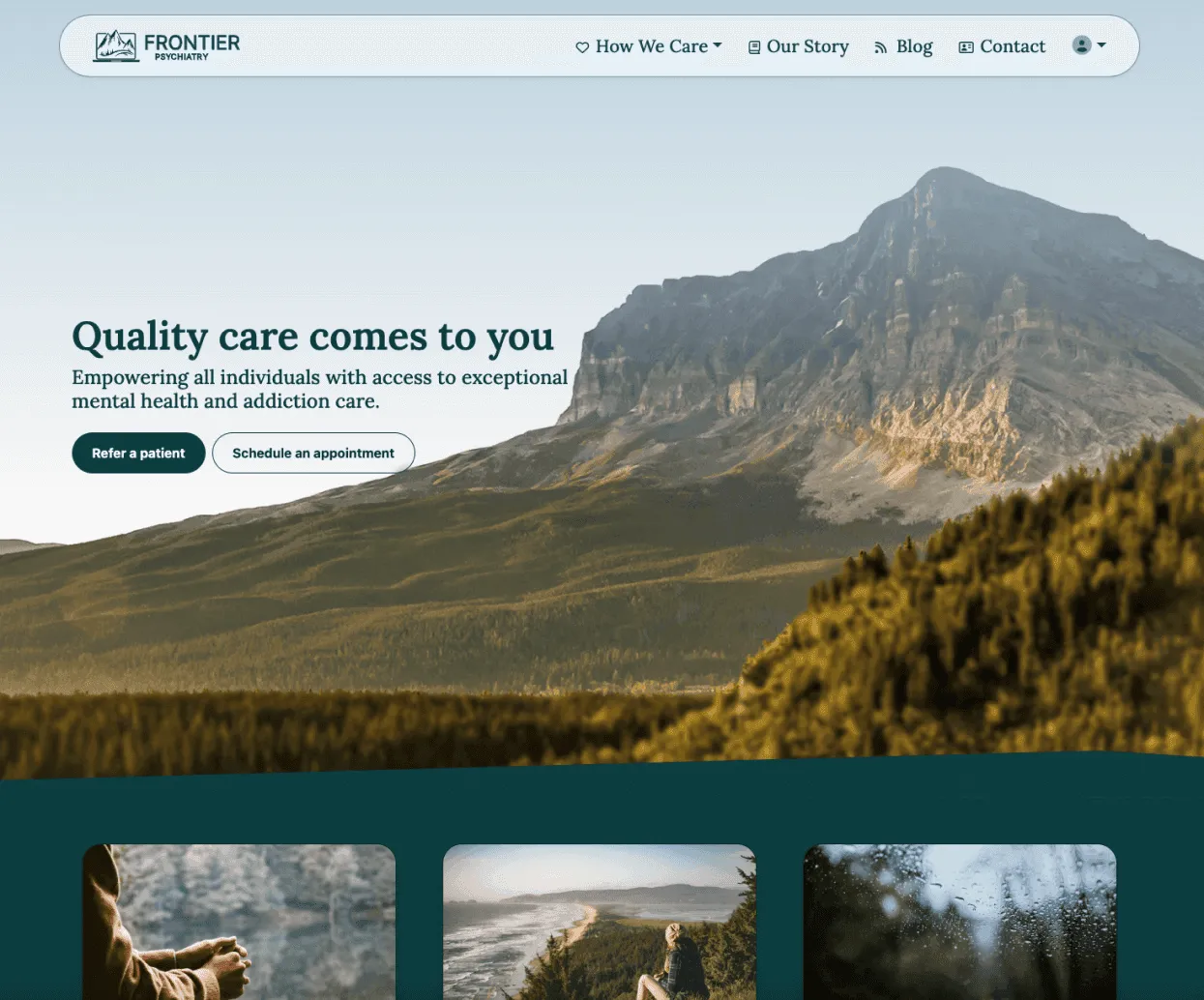 Frontier Psychiatry&#x27;s Website